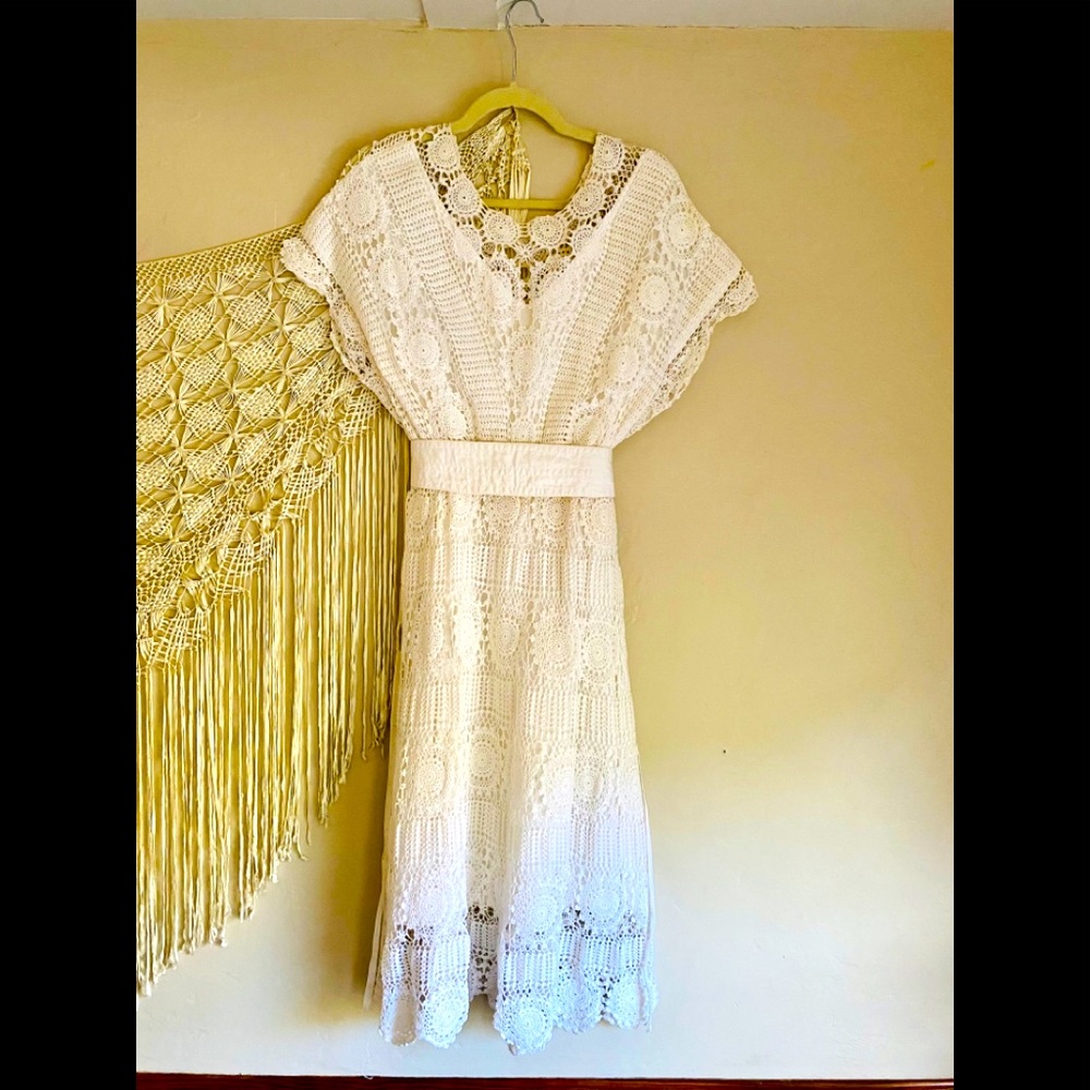 Vintage Macrame Dress size Medium